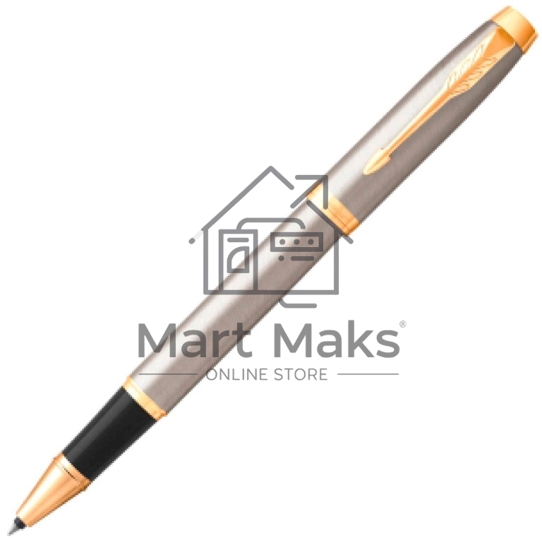 Ручка роллер Parker IM Core T321 (CW1931663) Brushed Metal GT F, черные чернила, подарочная коробка