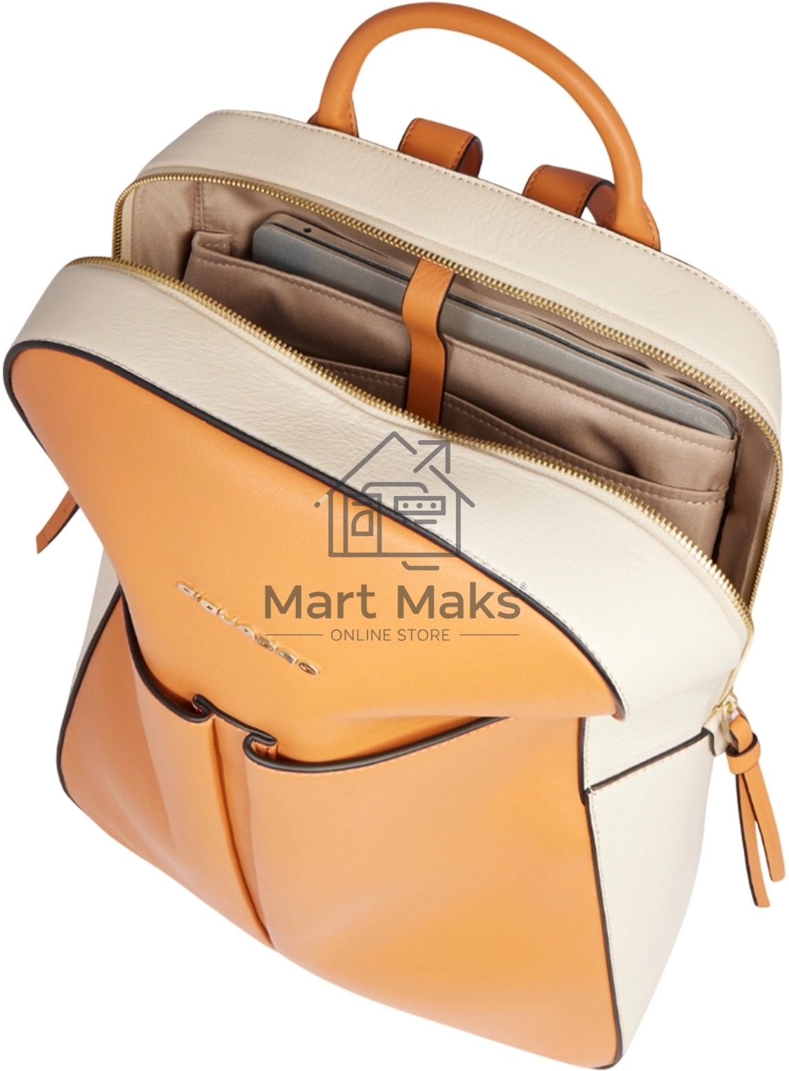 Рюкзак женский Piquadro Ashley CA6455W134/AR охра/бежевый/натур.кожа