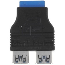 Переходник с материнской платы Espada Ei20U32, 20pin female на 2 порта USB 3.0 female (Ei20U32) (45366)