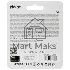 Флешка USB Netac U278 (NT03U278N-016G-20PN), 16Gb, USB 2.0, R/W 50/10, серебристый/черный