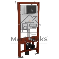 Инсталляция усиленная BAU IDEAL, клавиша BAU Strike, черная матовая