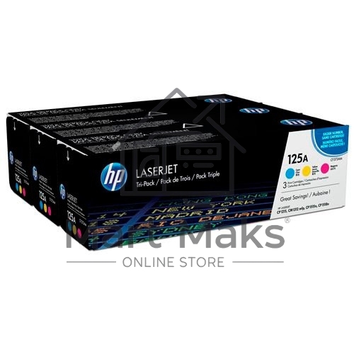 Картридж лазерный комплект HP CF373AM голубой/пурпурный/желтый для CLJ CP1215/1515 3 х 1400стр.