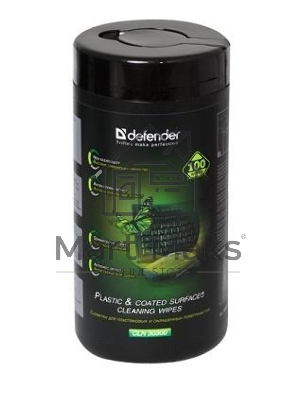 Чистящие салфетки Defender ECO для поверхностей офисной техники, (не применять для ЖК- экранов!) / туба/ 100 шт / Россия