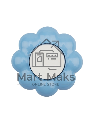 Выключатель одноклавишный KRANZ HAPPY Цветок скрытой установки, белый/голубой