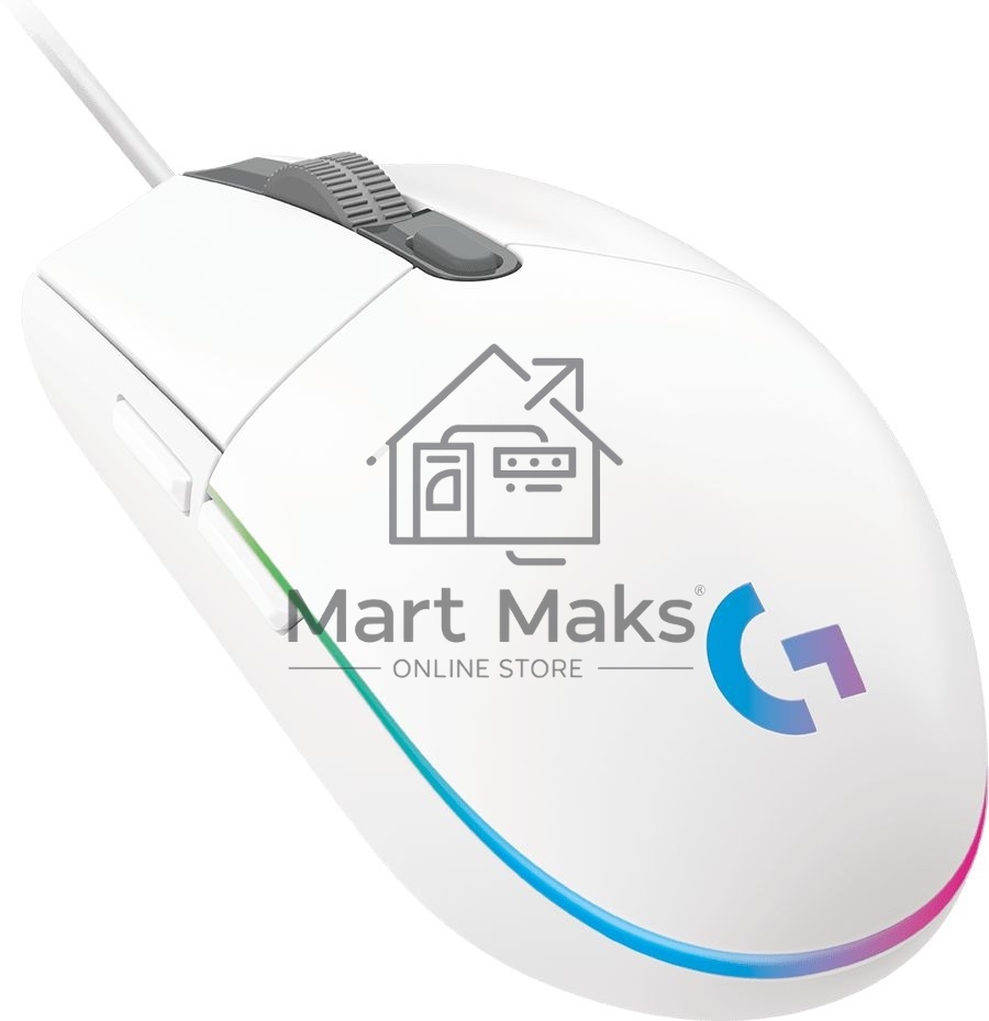 Мышь проводная Logitech G102 LIGHTSYNC белый, 8000 dpi, USB, кнопки - 6