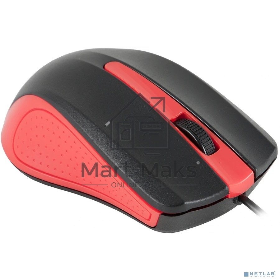 Мышь проводная Acer OMW012 черный/красный, 1200 dpi, USB, кнопки - 3