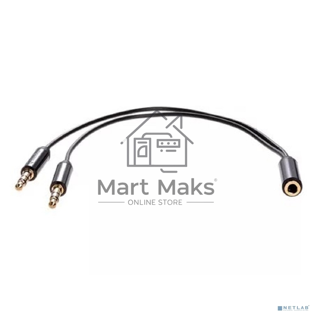 Кабель-адаптер 2*3.5ST(M)/3.5 ST(F), 0.2м, Telecom PRO <TAV205M-0.2M>