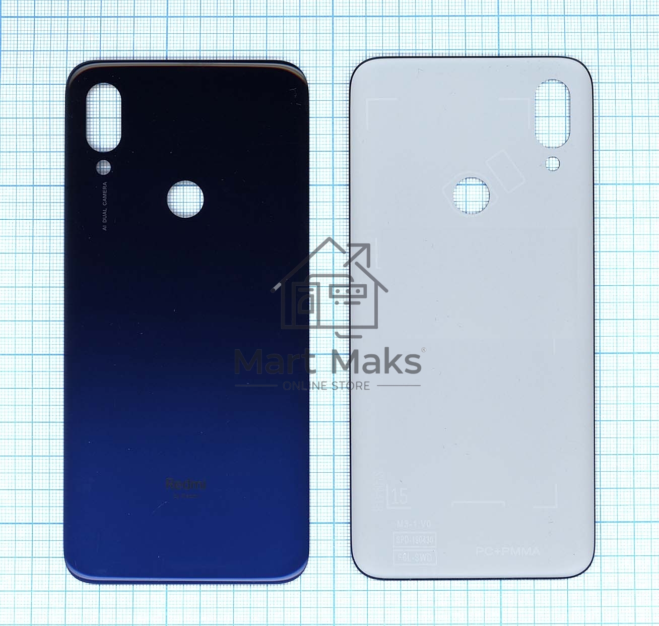 Задняя крышка для Xiaomi Redmi 7 синяя