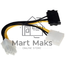 Разветвитель питания Cablexpert CC-PSU-82, Molex+SATA->PCI-Express 8pin, для подключения в/к PCI-Е (8pin) к б/п ATX