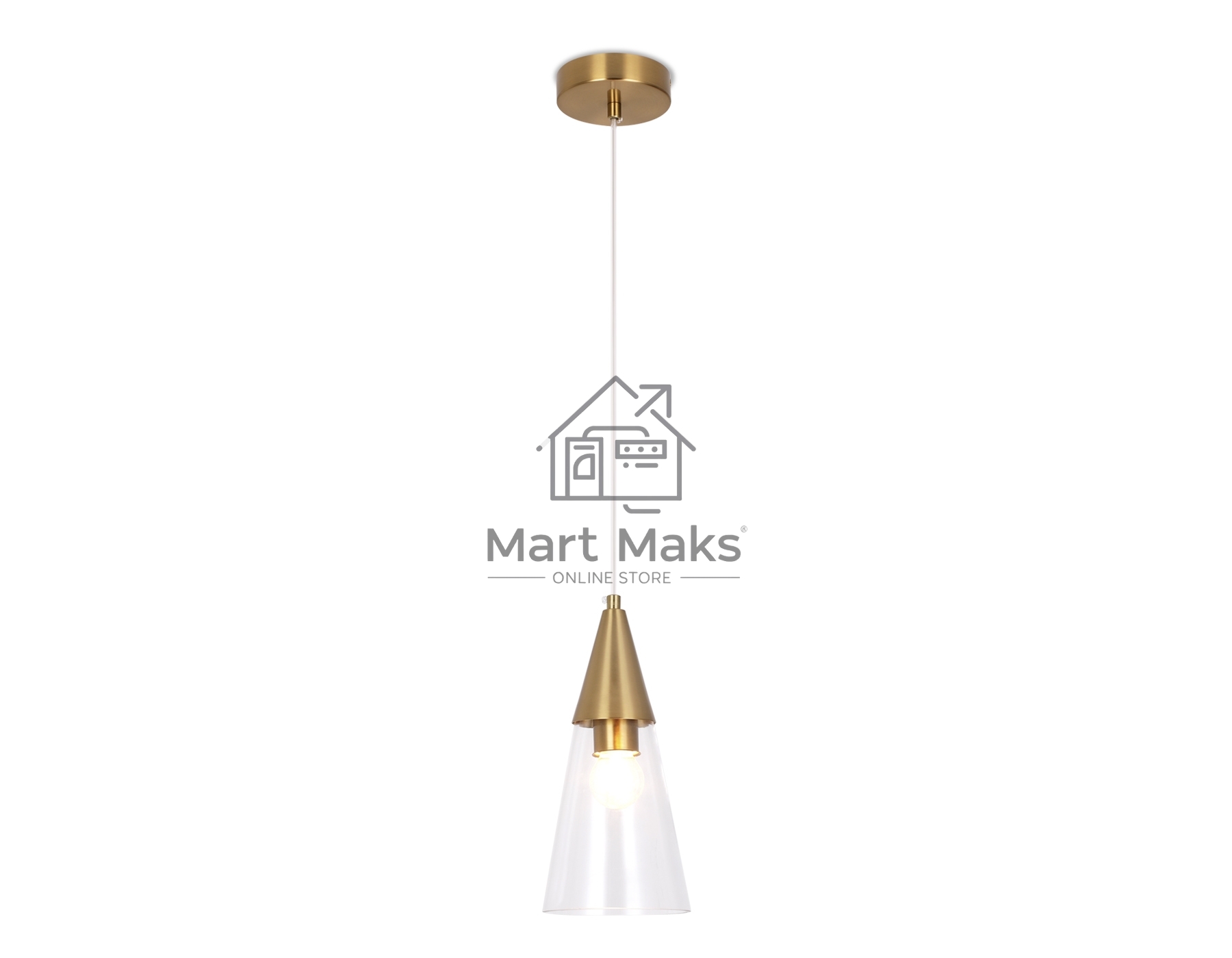 Светильник Ambrella light TR3666 BS/CL латунь/прозрачный E14 max 40W D120*1000
