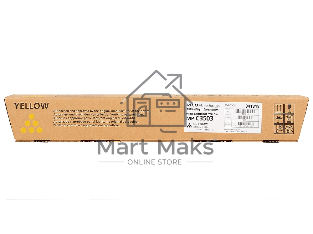 Картридж лазерный тип MP C3503 желтый для Ricoh Aficio MPC3003/3503 (18000стр)
