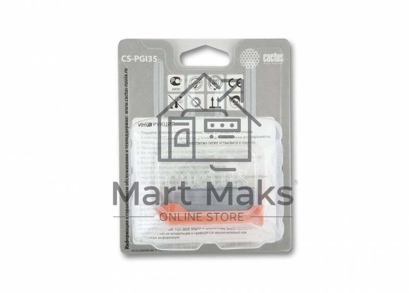 Картридж струйный Cactus CS-PGI35 черный (9 мл) для Canon iP100
