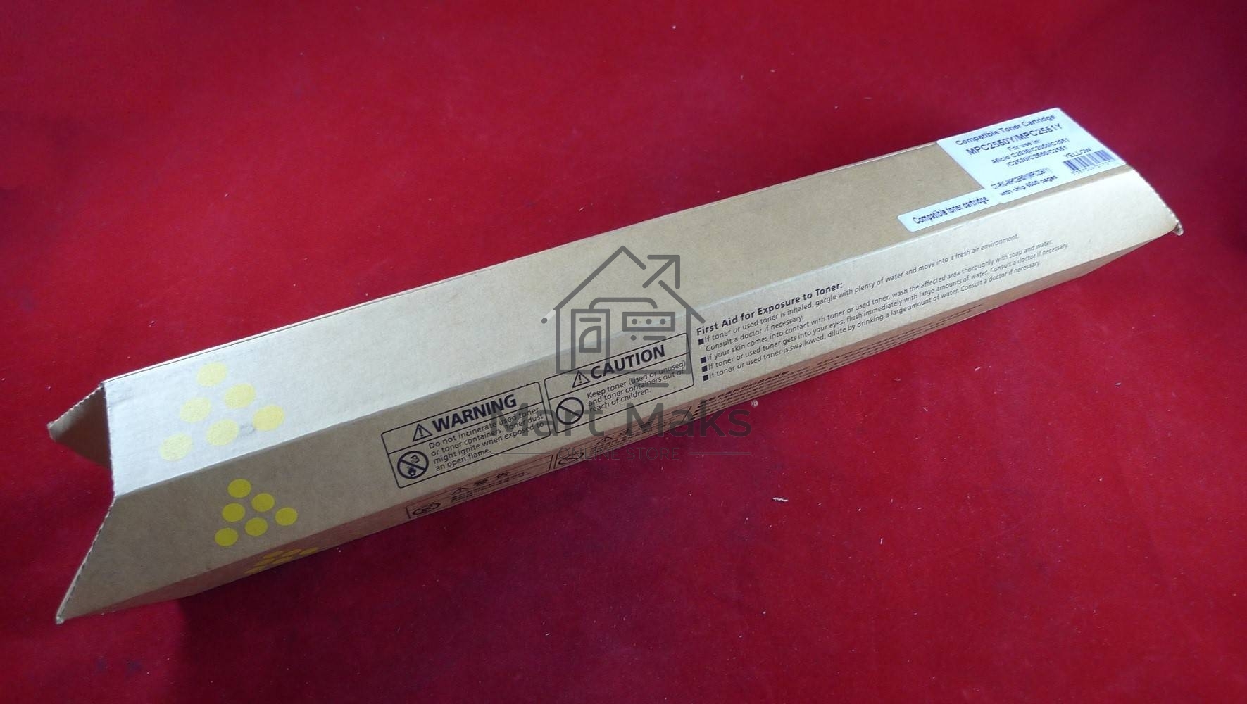 Картридж лазерный Ricoh Aficio MP C2030/C2050/C2051/C2530/C2550/С2551 желтый, type MPC2550E/MPC2551E (туба, 210г) JPN