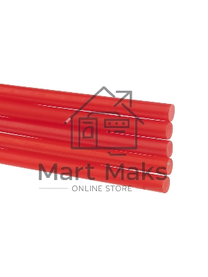 Клеевые стержни Rexant, Ø7 мм, 100 мм, красные, 6 шт., блистер