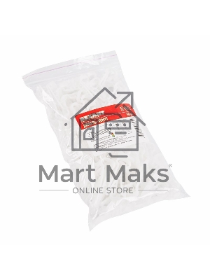 Дюбель-хомут нейлоновый прямоугольный Rexant 6-12 мм, белый, упаковка 100 шт.