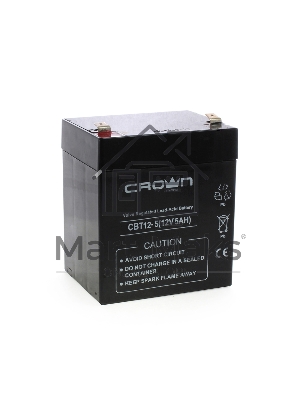 Батарея CROWN СВТ-12-5 (12V 5Ah) F2 срок службы 6 лет