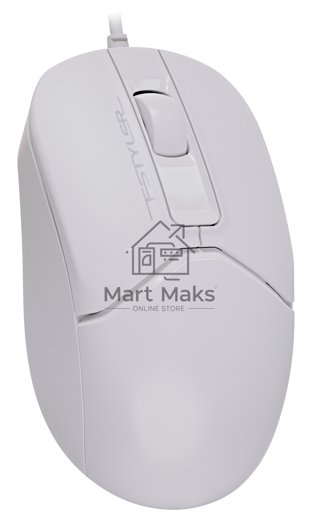 Мышь проводная A4Tech Fstyler FM12S белый, 1200 dpi, USB, кнопки - 3