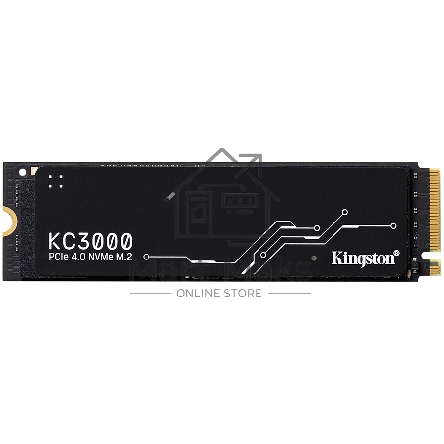 Накопитель SSD Kingston KC3000, 4Tb, PCIe 4.0 x4, M.2 2280, NVMe, R/W 7000/7000, с радиатором