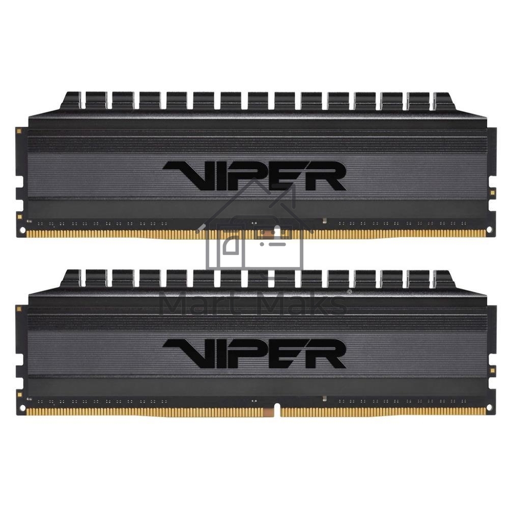 Оперативная память DDR 4 DIMM 8Gb (4GBx2) PC25600, 3200Mhz, Patriot BLACKOUT Kit (PVB48G320C6K) (retail)