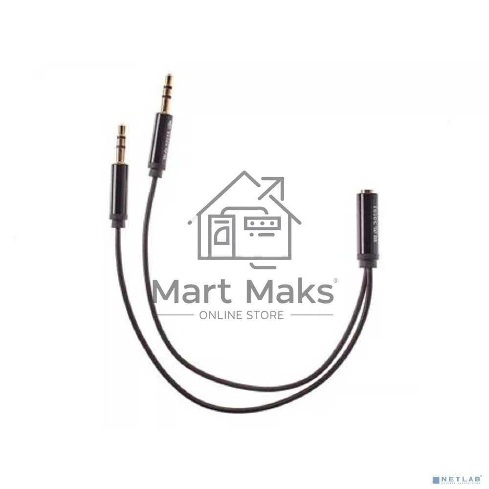 Кабель-адаптер 2*3.5ST(M)/3.5 ST(F), 0.2м, Telecom PRO <TAV205M-0.2M>