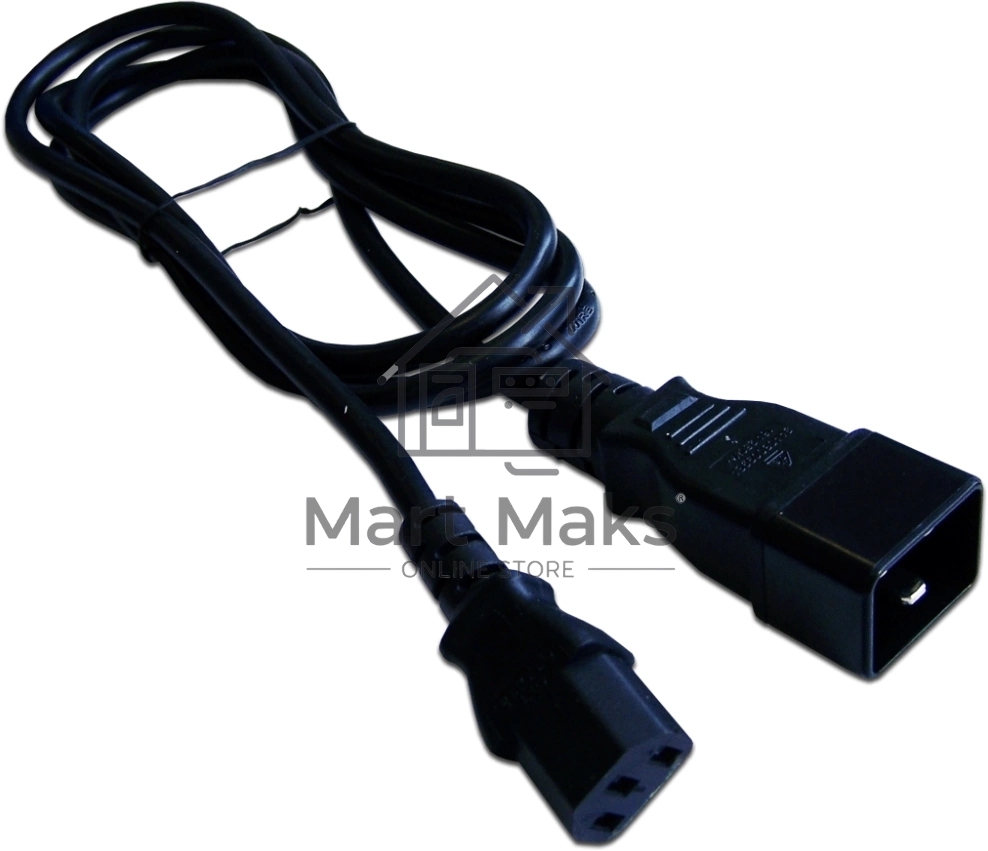 Шнур питания LANMASTER С13-C20, 3х0.75, 220В, 10А, черный, 1 метр