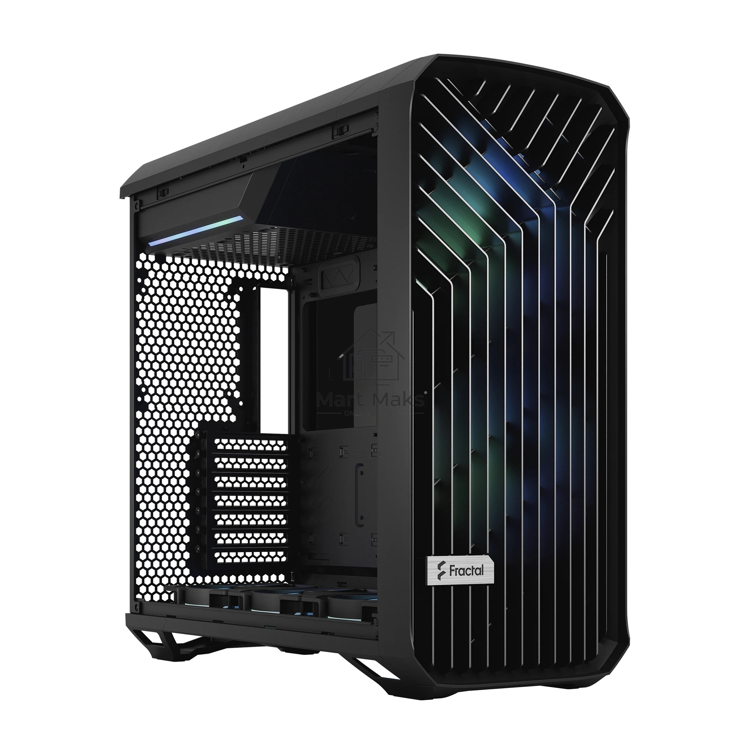 Корпус Fractal Design Torrent Black RGB TG Light Tint / E-ATX, TG, 2x3.5, 4x2.5, 7xPCI, 1xUSB-C, 2xUSB3.0 / 2x180mm, 3x140mm ARGB fans inc. / FD-C-TOR1A-04