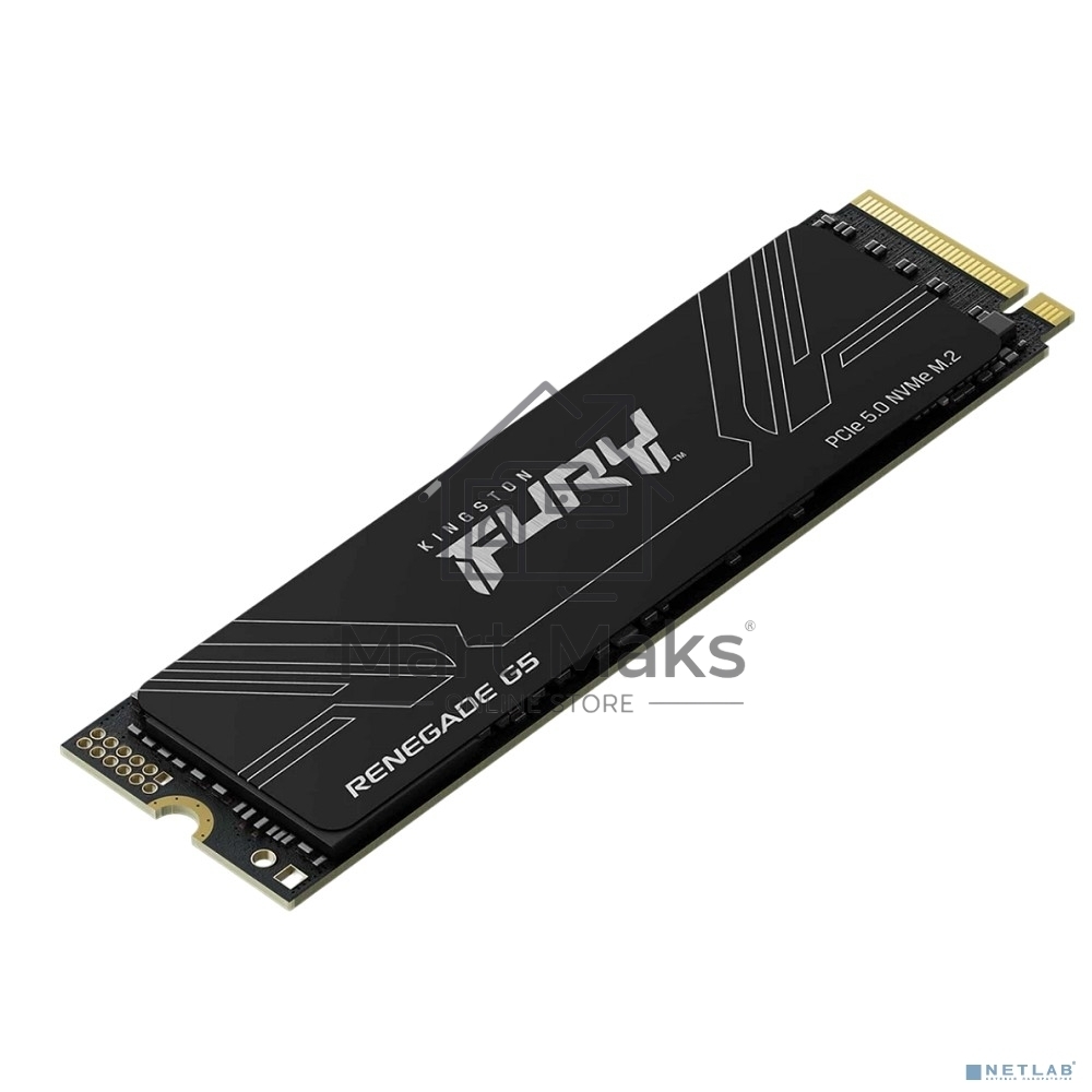 Твердотельный накопитель Kingston SSD Fury Renegade, 1024GB, M.2(22x80mm), NVMe, PCIe 5.0 x4, 3D TLC, R/W 14200/11000MB/s, IOPs 2 200 000/2 150 000, TBW 1000, DWPD 0.5 (12 мес)