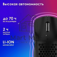 Мышь беспроводная Oklick 900GMW черный, 26000 dpi, радиоканал, Bluetooth, USB, кнопки - 6