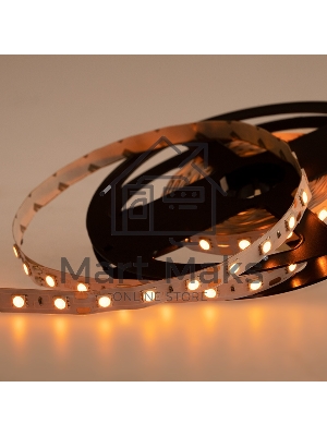 Лента светодиодная открытая, 10 мм, IP23, SMD 5050, 60 LED/m, 12 V, цвет свечения желтый