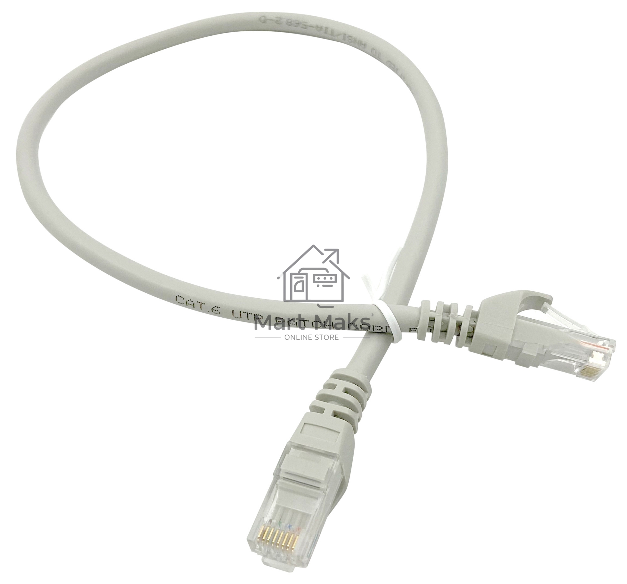 Патч-корд Buro Basic UTP 4 пары cat6 CCA molded 0.5м серый RJ-45 (m)-RJ-45 (m)