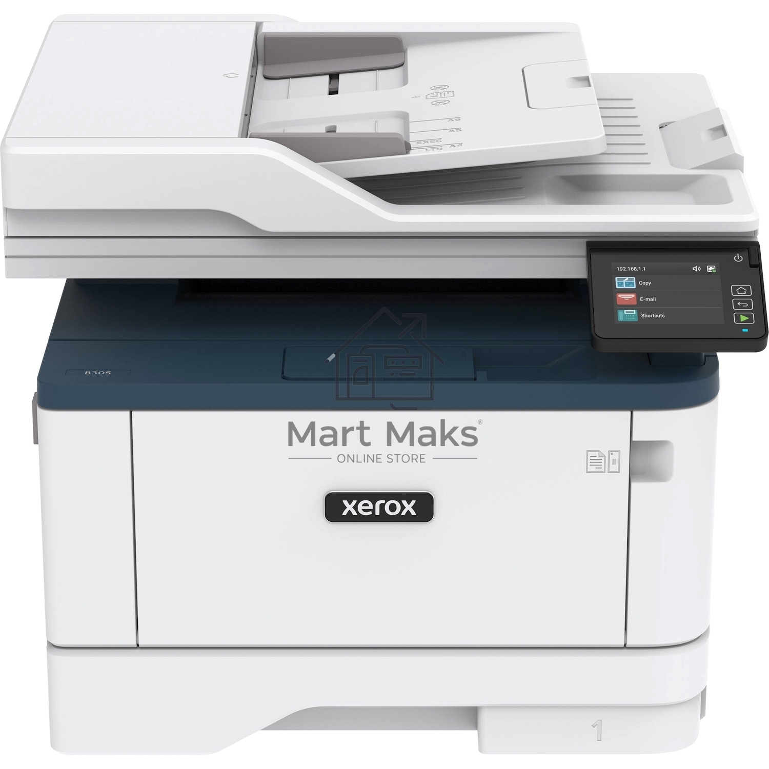 МФУ лазерный Xerox B305 (B305V_DNI), A4, ч/б, печ. до 38 стр/мин., скан. до 46 стр/мин. (ч/б) 20 стр/мин. (цвет), 600x600dpi, USB, RJ-45, Wi-Fi
