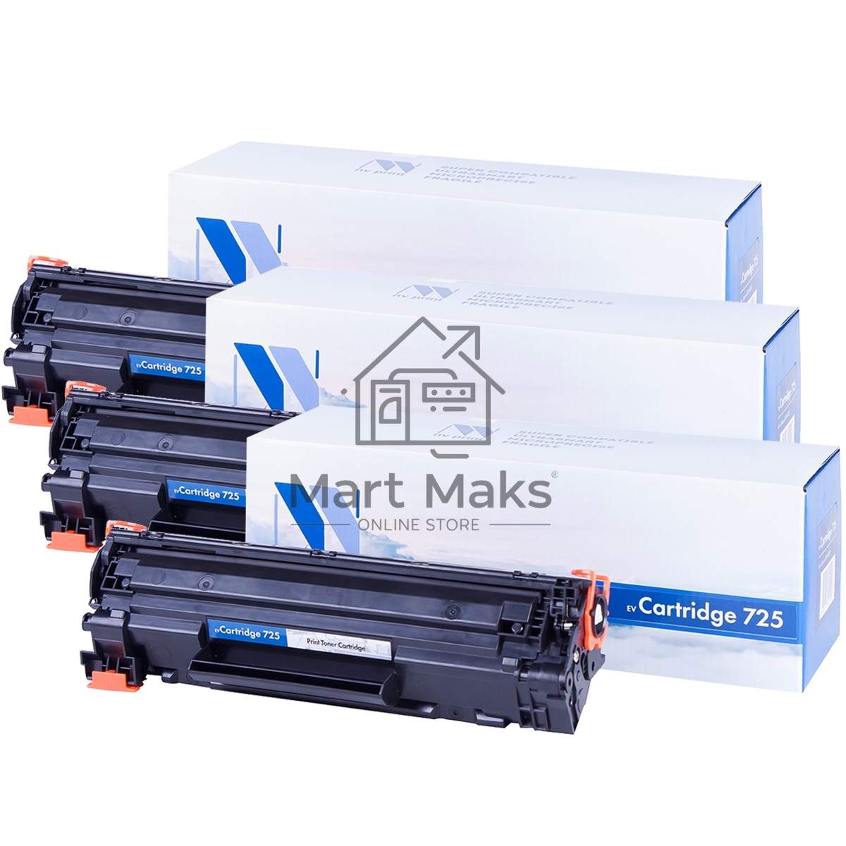 Картридж NVP совместимый NV-725-SET3 для Canon i-Sensys 6000/ 6000B/ 6020/ 6020B/ 6030 / 6030B/ 6030w/ MF 3010 (1600k) (3 шт)