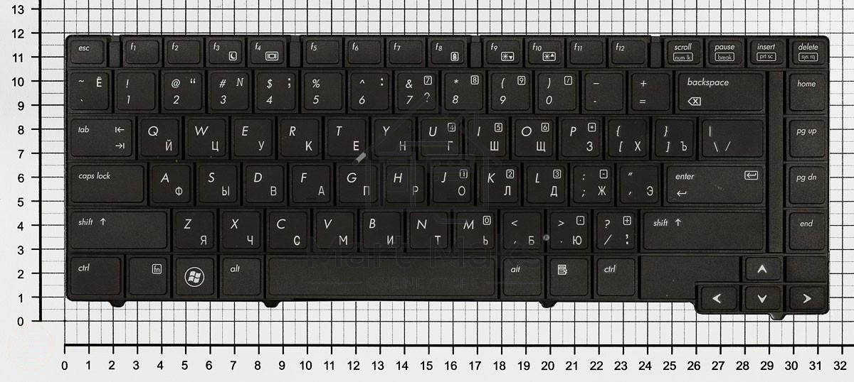 Клавиатура для ноутбука HP Probook 6440b 6445b 6450b 6455b черная