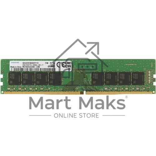 Оперативная память Samsung, DDR4, 32GB (1x32GB), 3200MHz, CL22, DIMM, OEM