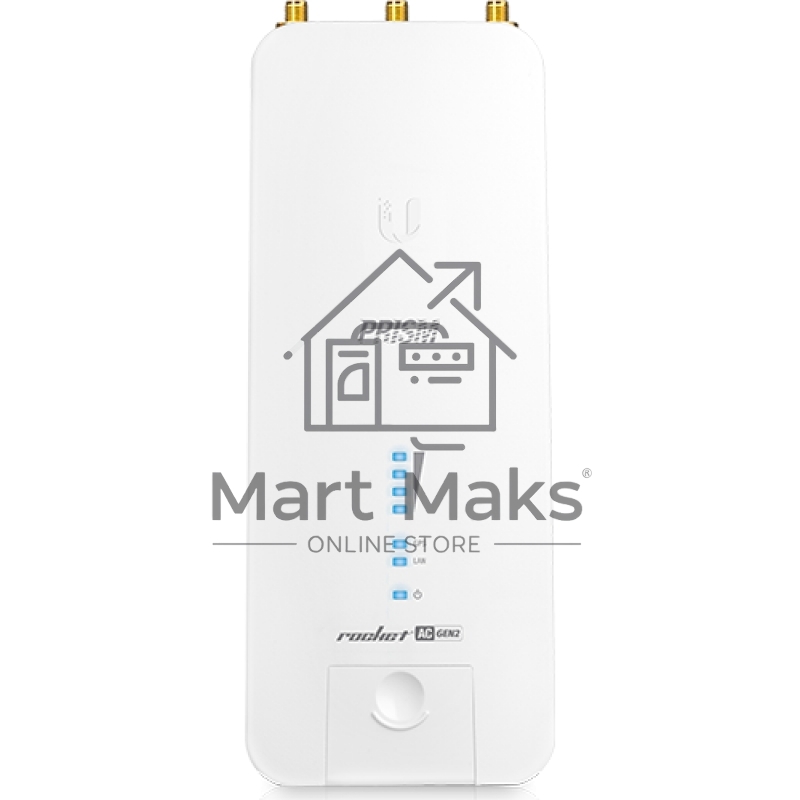 Точка доступа UBIQUITI RP-5AC-Gen2 Rocket 5AC PRISM Gen 2 Радиоустройство 5 ГГц, PtMP/PtP, airMAX ac, 2x RP-SMA, фильтры airPrism, GPS Sync