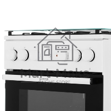 Плита комбинированная Gorenje GK5A21WH белый, конфорок 4 газовых, духовка 68 л, 50 см x 85 см x 59.4 см