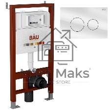 Инсталляция BAU PRO для подвесного унитаза, клавиша смыва из стекла BAU Dream дизайнерская, белая