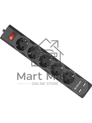 Сетевой фильтр Defender 5M DFS 755 5OUTL.