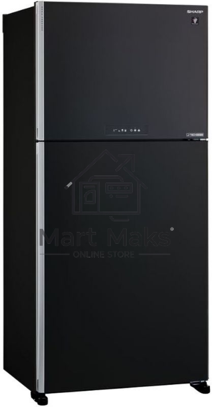 Холодильник Sharp SJ-XG60PMBK черный двухкамерный 422/178 л морозилка сверху, No Frost
