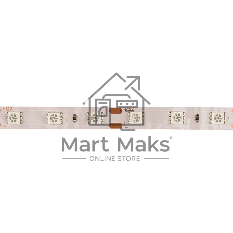 Лента LED открытая, 10 мм, IP23, SMD 5050, 60 LED/m, 12 V, цвет свечения желтый