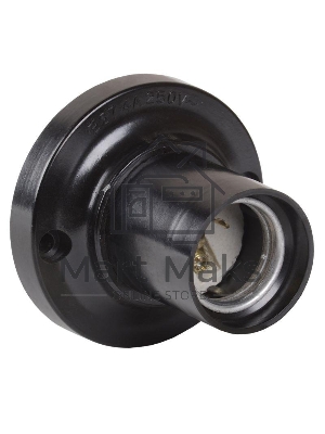 Патрон электрич. E27 Пкб27-04-К21 потолочный карболит. черный (с этикет.) ИЭК EPK12-04-01-K01