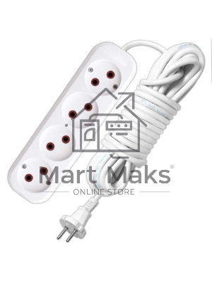 Удлинитель 4х3м без заземл. 6А IP20 У6-766М ПВС 2х0.75 UNIVersal 766М-03