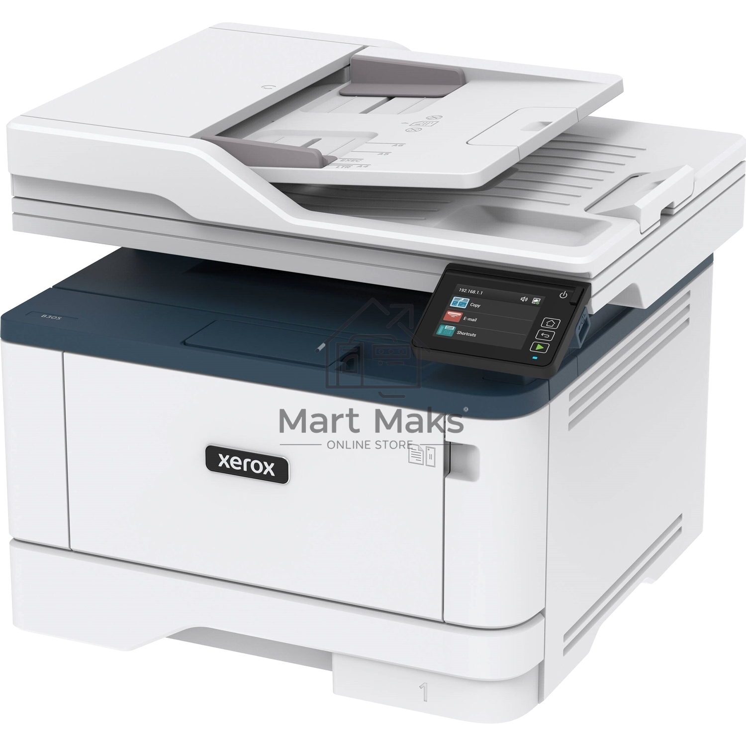 МФУ лазерный Xerox B305 (B305V_DNI), A4, ч/б, печ. до 38 стр/мин., скан. до 46 стр/мин. (ч/б) 20 стр/мин. (цвет), 600x600dpi, USB, RJ-45, Wi-Fi