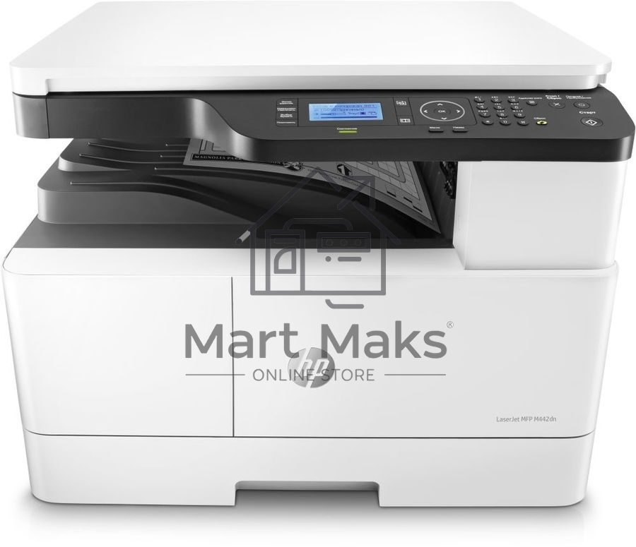 МФУ лазерный HP LaserJet M442dn (8AF71A), A3, ч/б, печ. до 24 стр/мин. (А4) до 13 стр/мин. (А3), 1200 x 1200 dpi (печать) 600x600dpi (скан.), USB, RJ-45