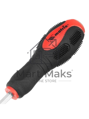 Отвертка Matrix Ударная, SL6x150 мм, двух-компонентная рукоятка, CrV