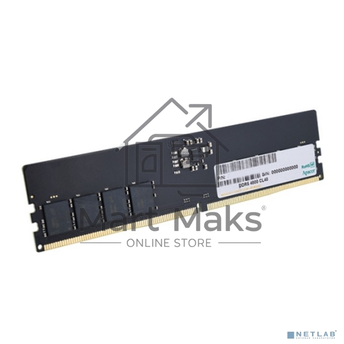 Оперативная память Apacer, DDR5, 16GB (1x16GB), 4800MHz, CL40, DIMM