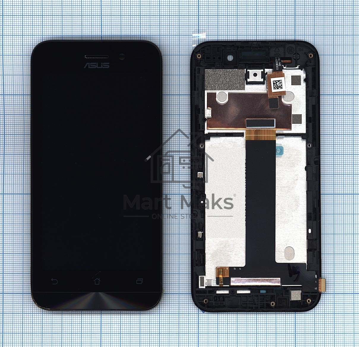 Дисплей для Asus ZenFone Go ZB450KL, черный с рамкой