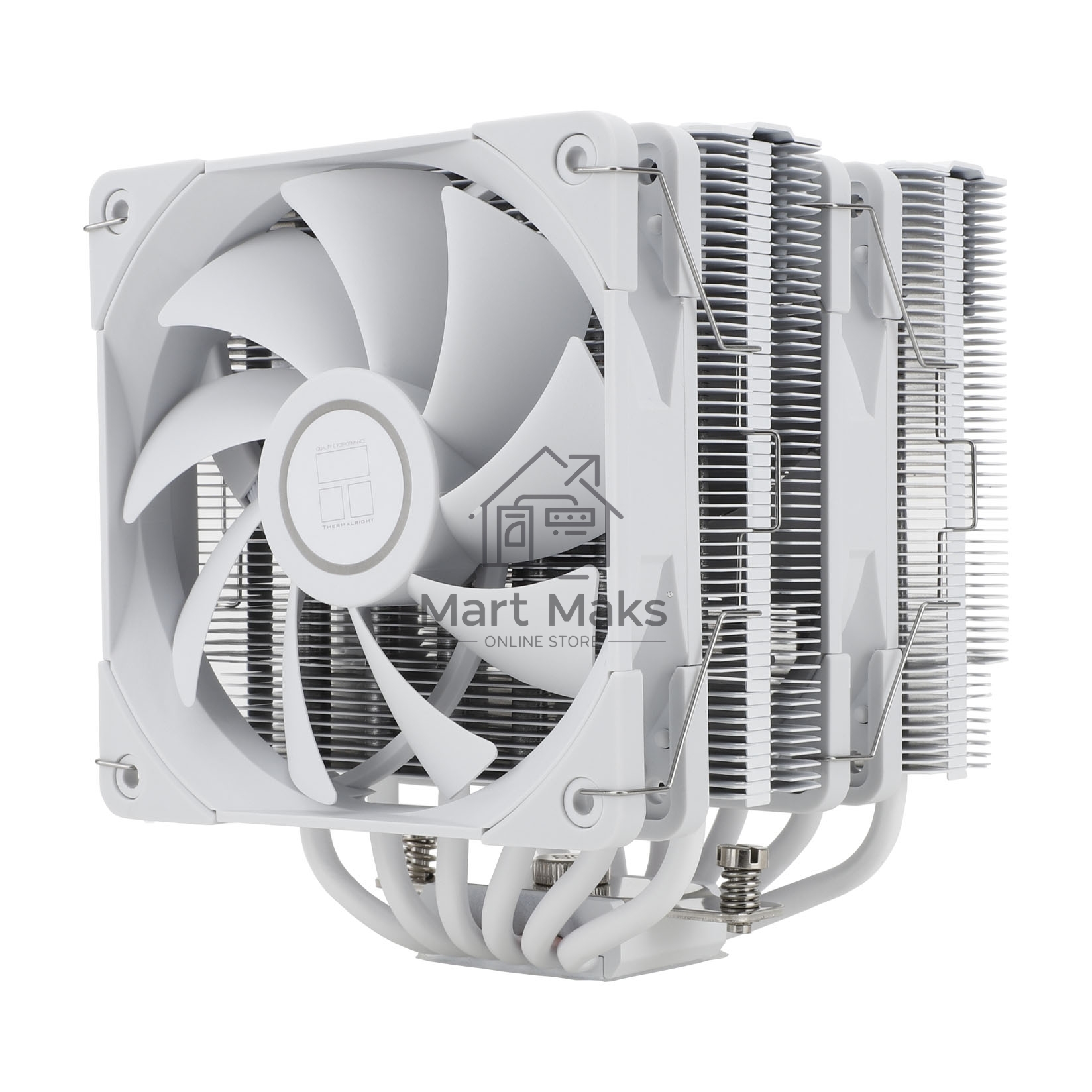 Кулер для процессора Thermalright Peerless Assassin 120 White (4-pin PWM, 157mm, Ni/CU, 6x6mm, 2x120mm, 66.17CFM, 25.6dBA, 1550RPM, S: 1700, 1200, 20XX, 115X, AM5, AM4)