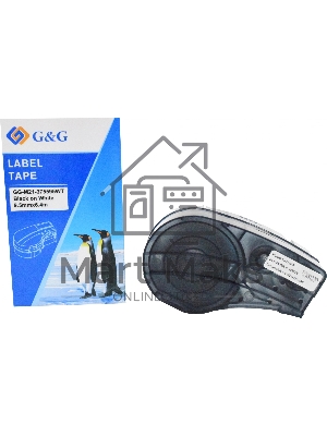 Картридж ленточный G&G GG-M21-375595WT черный на белом 9.5x6.4 для Brady BMP21-PLUS, BMP21-LAB