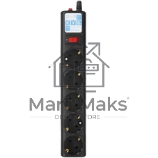 Сетевой фильтр PowerCube, PC 3м, 5р, черный граф. 10А, UPS(C14), SPG5-B3